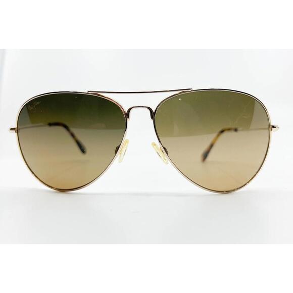 Maui Jim Japan Mavericks MJ-264-16 Gold Metal Sunglasses 61-14-137 8545